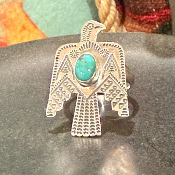 Amazing Thunderbird Sterling Silver Ring 
 Protection Loyal Graceful - Picture 3 of 5